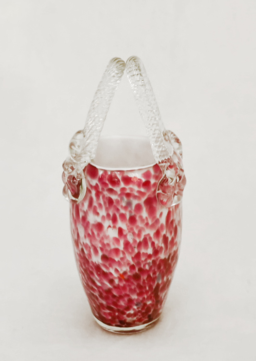 Glasvase Blumenvase Glas Handtasche Weinfurtner