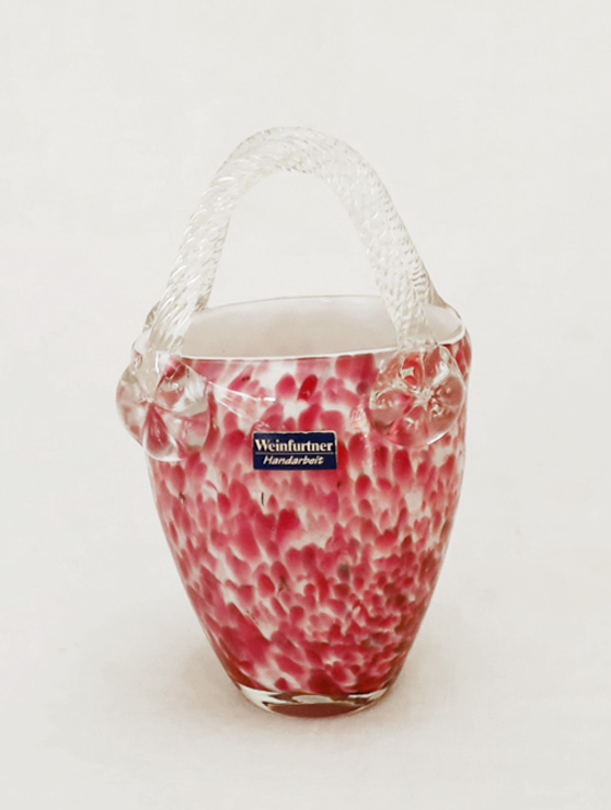 Glasvase Blumenvase Glas Handtasche Weinfurtner