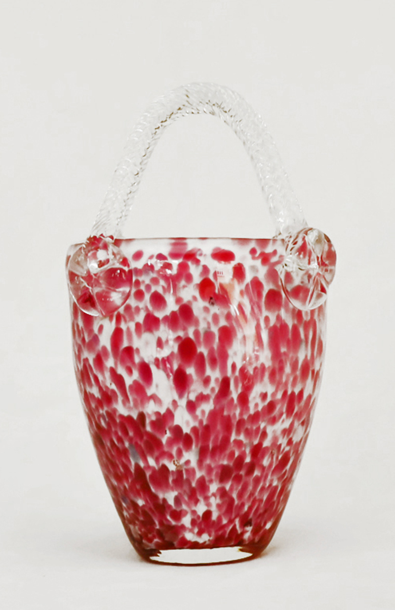 Glasvase Blumenvase Glas Handtasche Weinfurtner