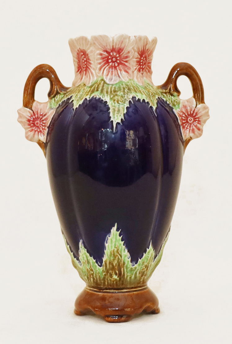 Jugendstil Keramik Vase Blumenvase Henkelvase