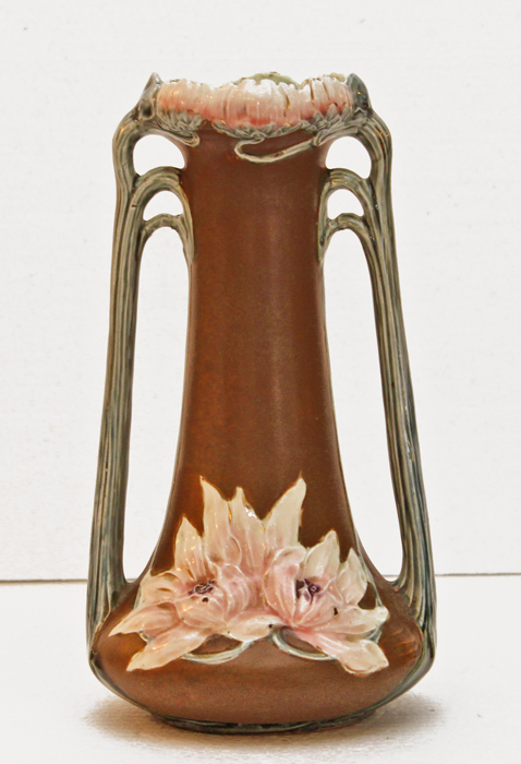 Jugendstil Keramikvase Blumenvase Henkelvase