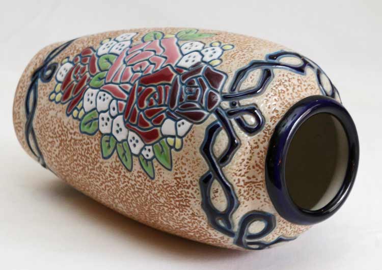 Amphora Jugendstil Keramikvase  Cachepot Blumenvase