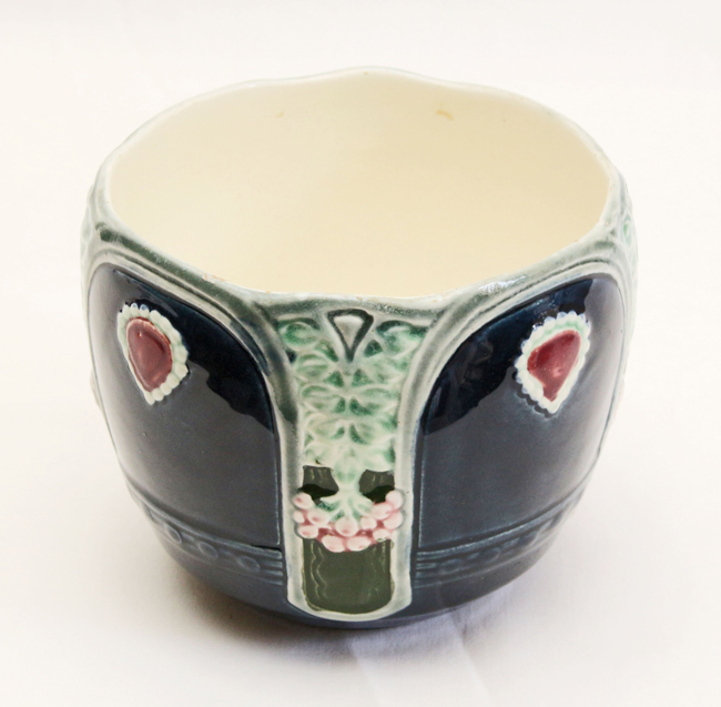 Paar Keramik Blumenuebertoepfe Jugendstil Cachepot