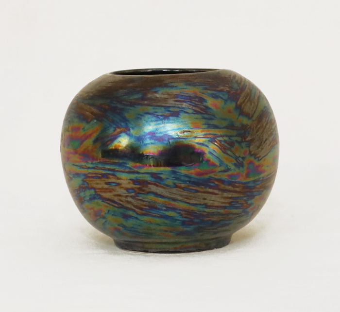 Irisierende Keramik Blumen Vase