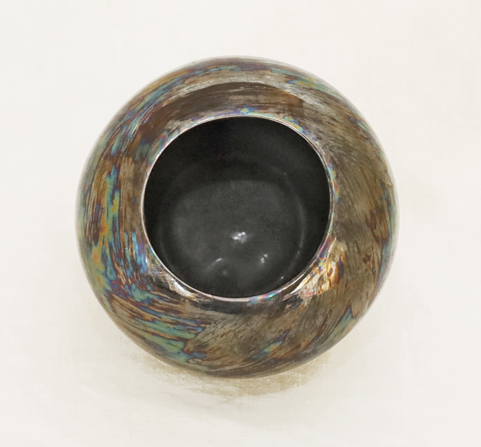 Irisierende Keramik Blumen Vase