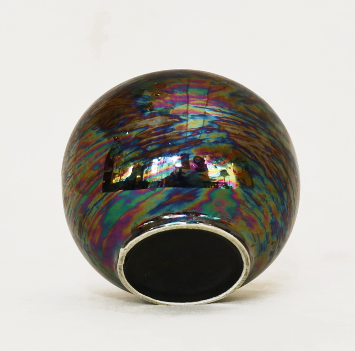 Irisierende Keramik Blumen Vase