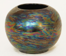 Irisierende Keramik Blumen Vase