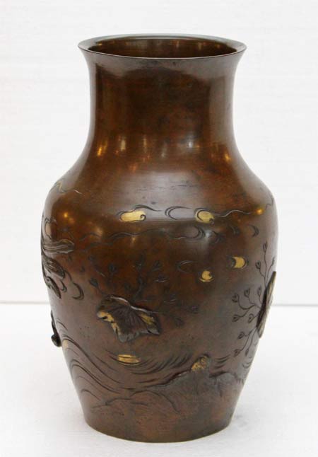 Jugendstil Bronze Vase Blumenvase