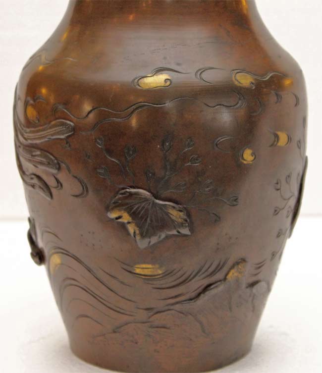 Jugendstil Bronze Vase Blumenvase
