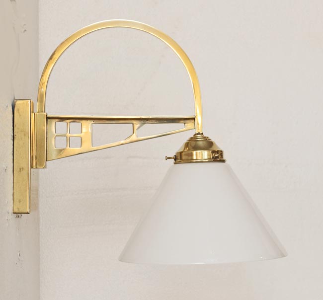 Art Deco Wandlampe Wandarm Amplique Messing