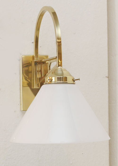 Art Deco Wandlampe Wandarm Amplique Messing