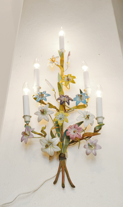 Florale Jugendstil Wandlampe Blumenranken