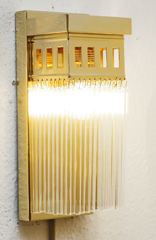 Art Deco Wandlampe Reproduktion Jugendstil Messing Lampe
