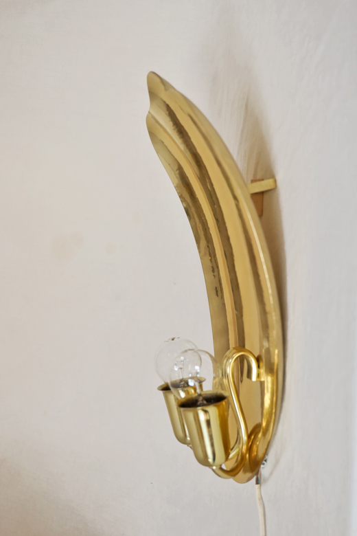 Art Deco Wandlampe  Messing Lampe