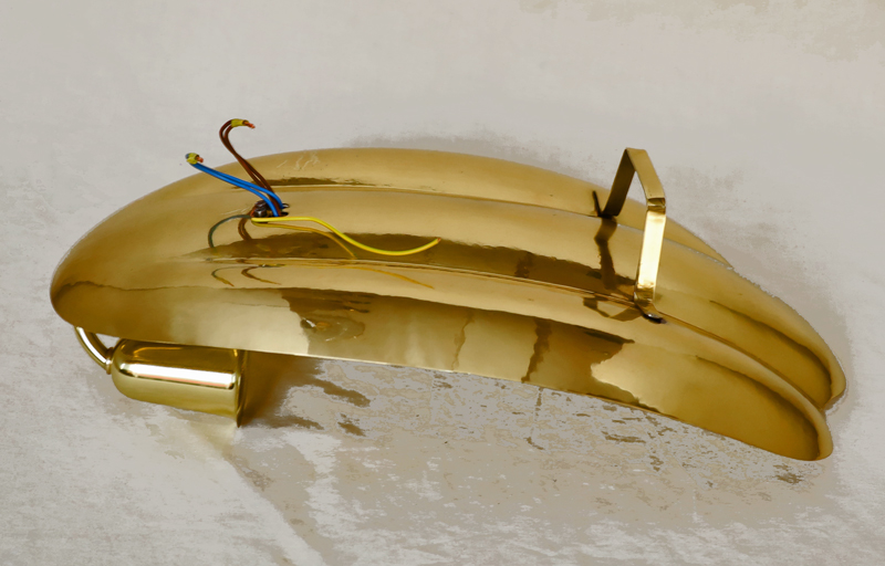 Art Deco Wandlampe  Messing Lampe