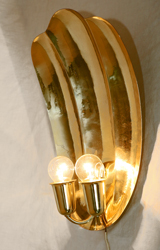 Art Deco Wandlampe  Messing Lampe
