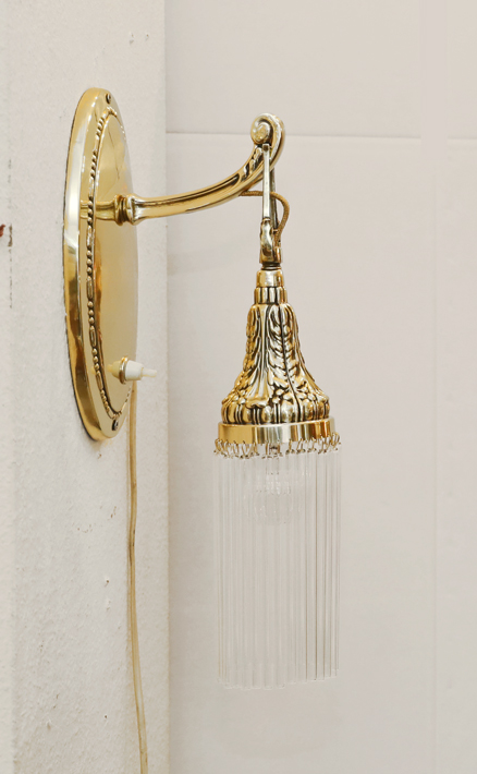 Jugendstil Wandarm Amplique Wandlampe Messing Lampe