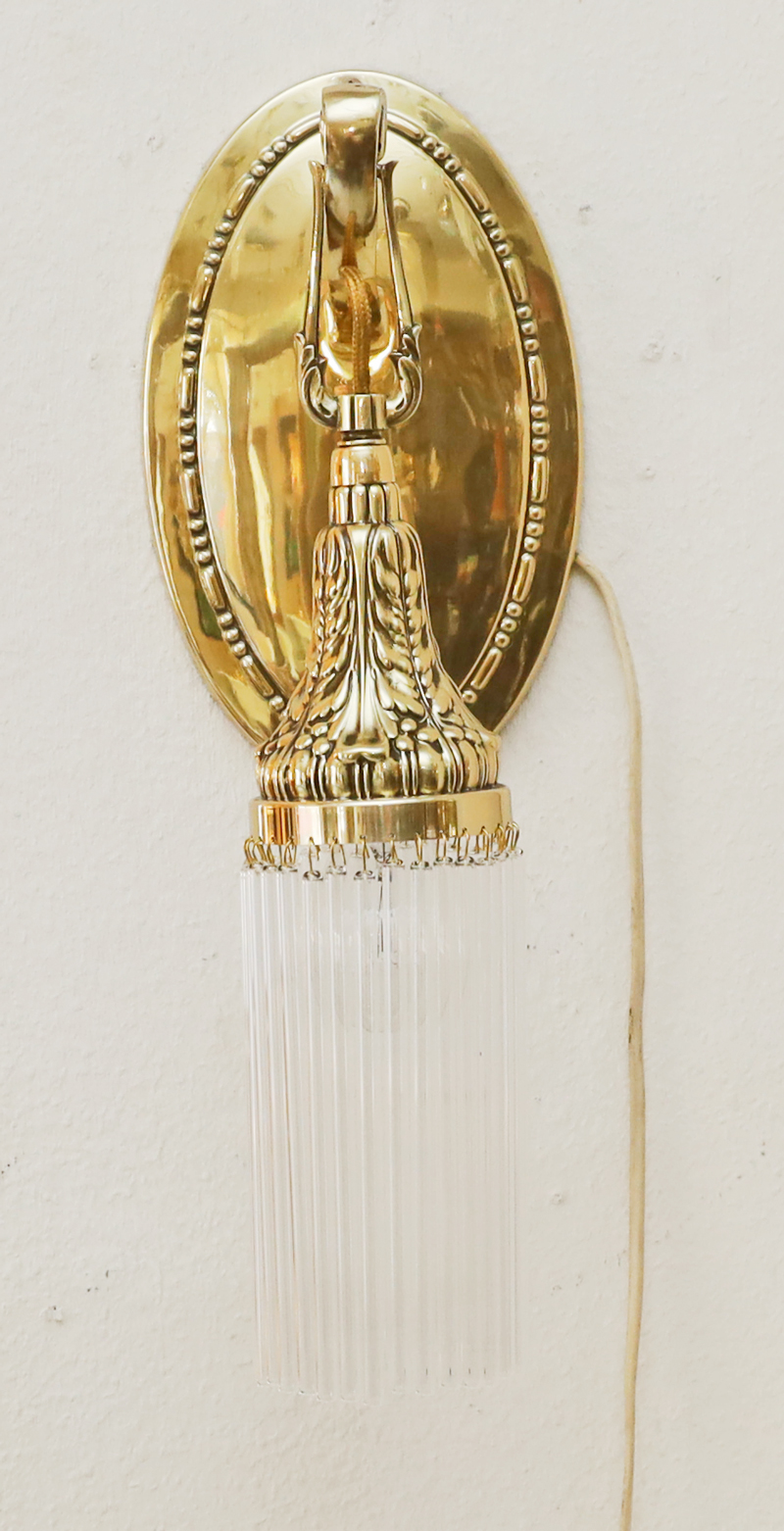 Jugendstil Wandarm Amplique Wandlampe Messing Lampe