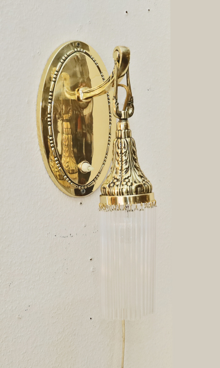 Jugendstil Wandarm Amplique Wandlampe Messing Lampe