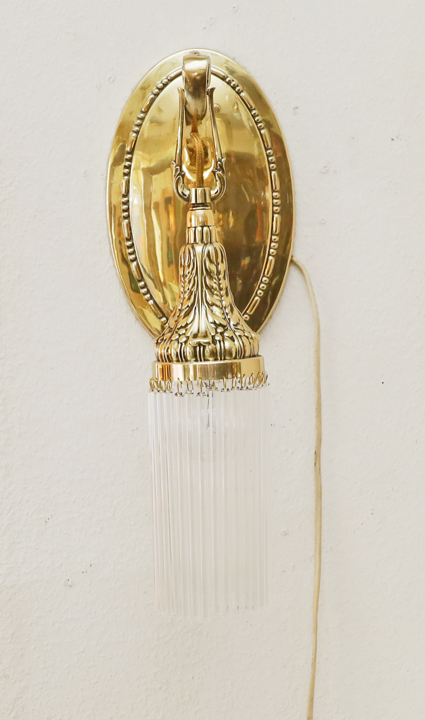 Jugendstil Wandarm Amplique Wandlampe Messing Lampe