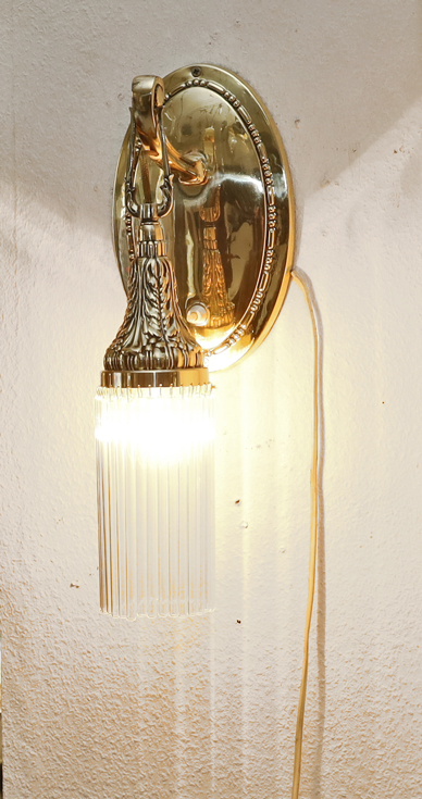 Jugendstil Wandarm Amplique Wandlampe Messing Lampe