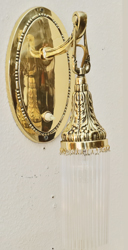 Jugendstil Wandarm Amplique Wandlampe Messing Lampe