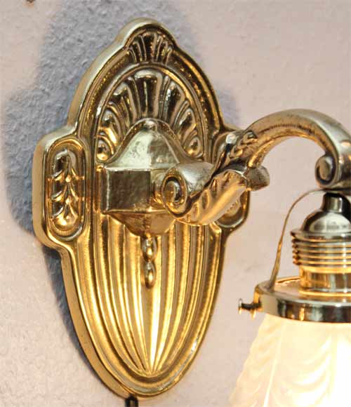 Jugendstil Wandarm Amplique Wandlampe Messing Lampe