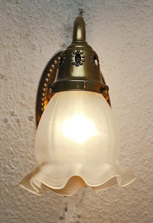 Jugendstil Wandarm Amplique Wandlampe Messing Lampe